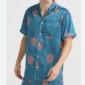 Chubbies Satin Sleep Button Up Shirt